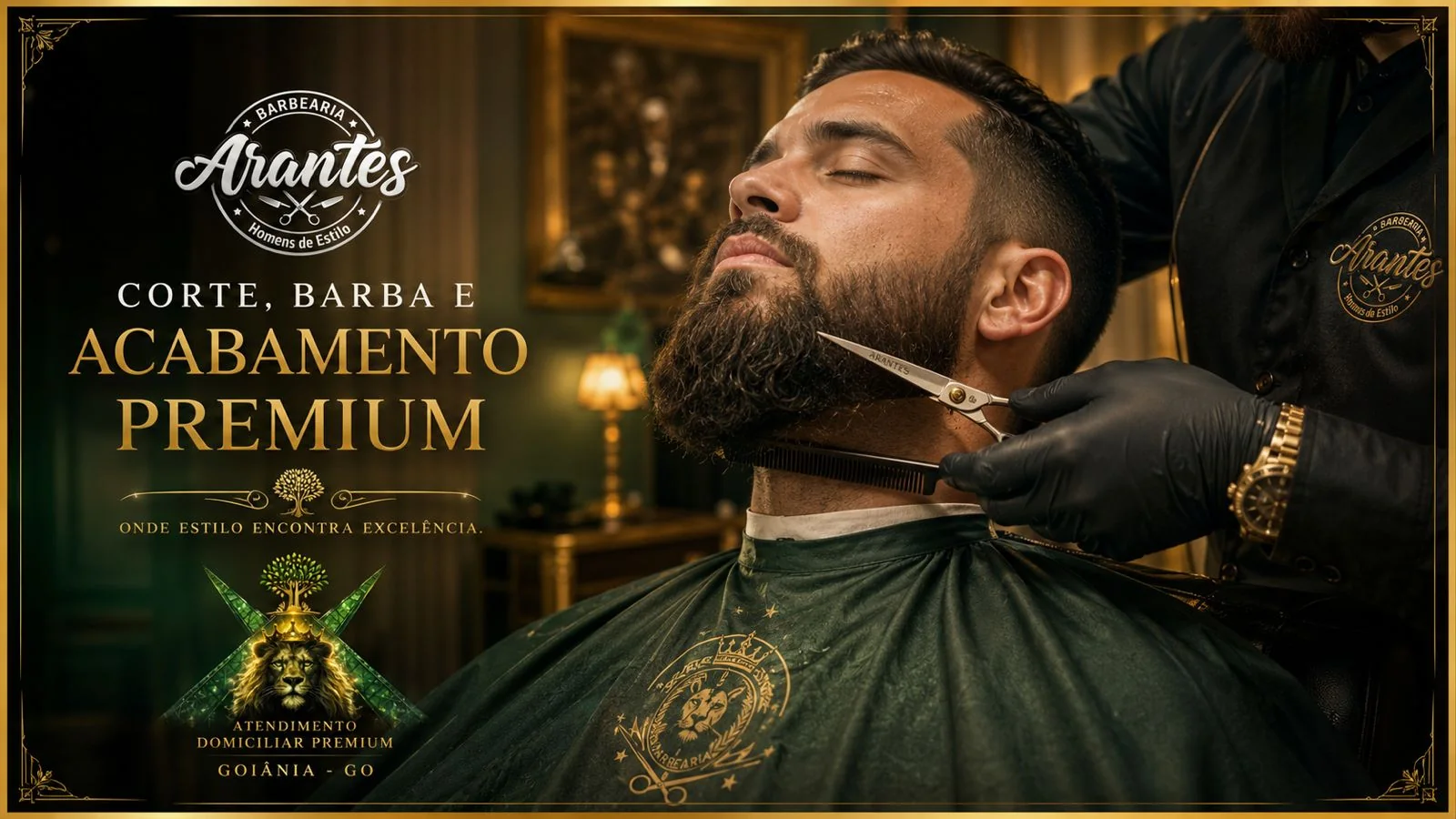 Corte, barba e acabamento premium