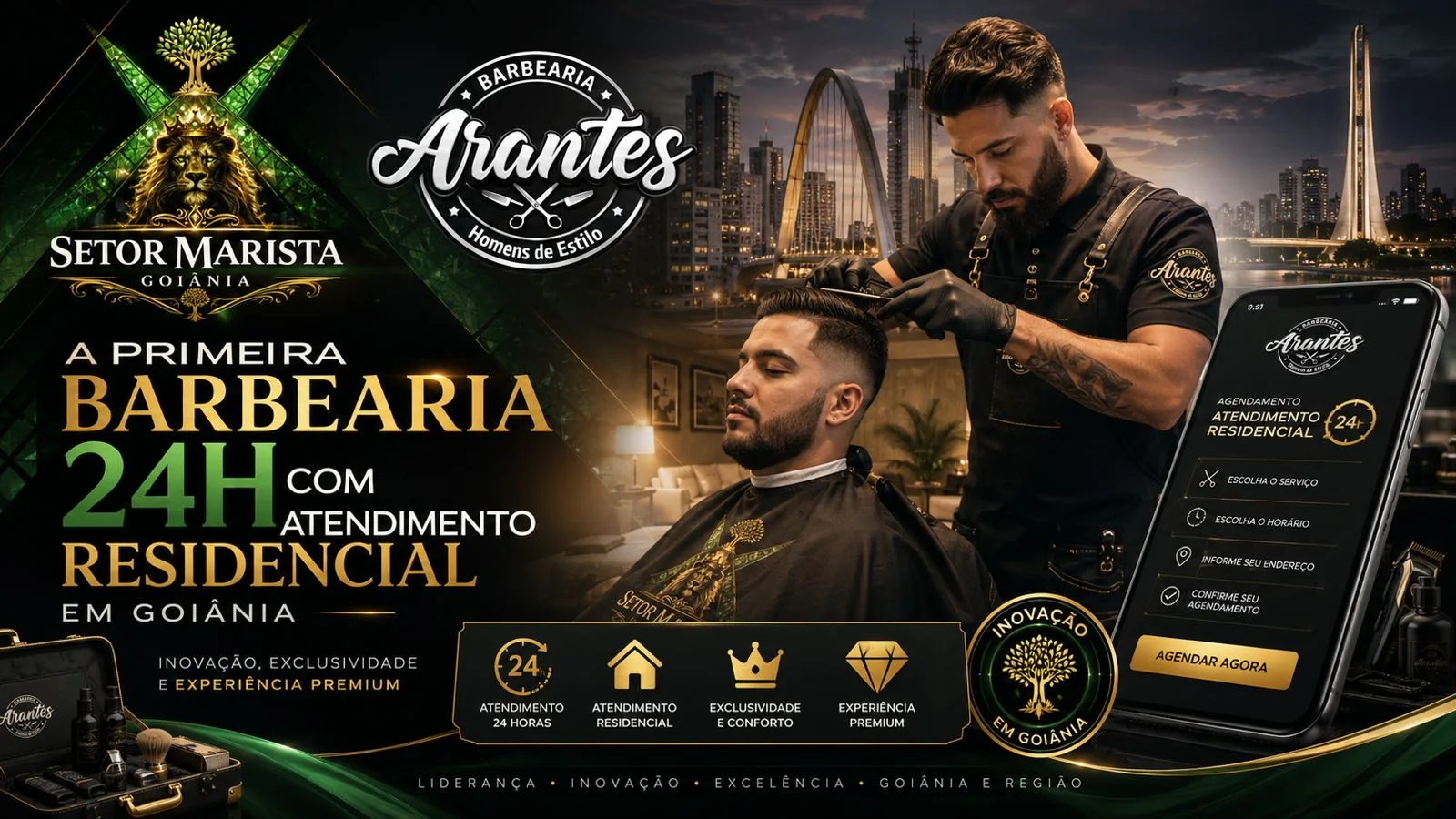 Nova experiência de barbearia residencial em Goiânia