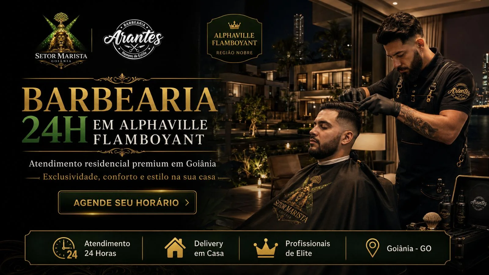 Barbearia 24H em Alphaville Flamboyant