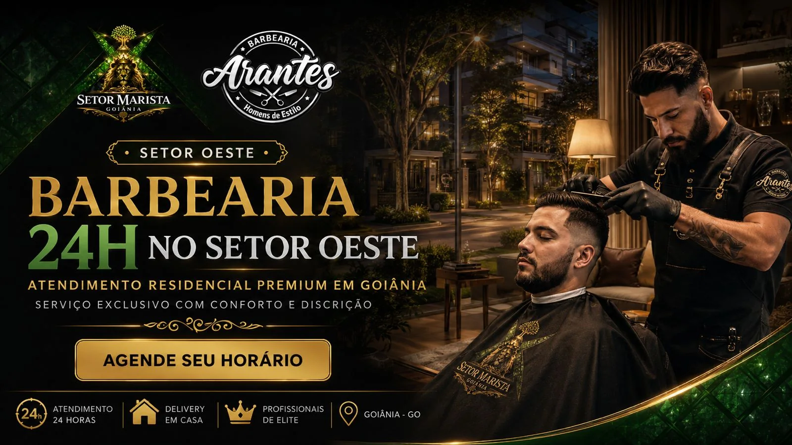 Barbearia 24H no Setor Oeste