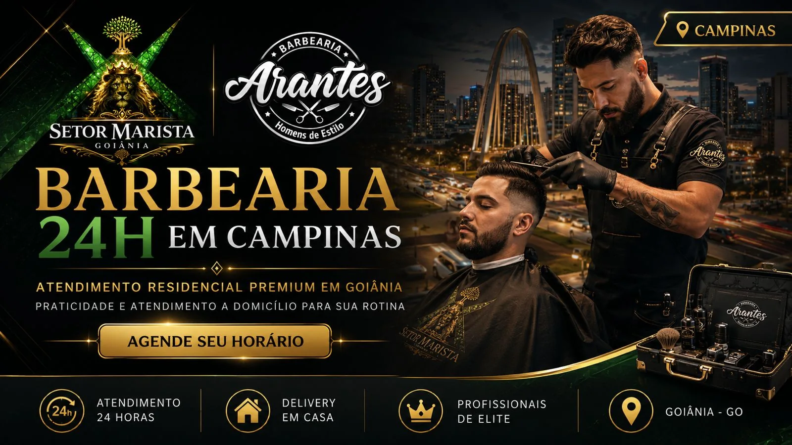 Barbearia 24H em Campinas Goiânia