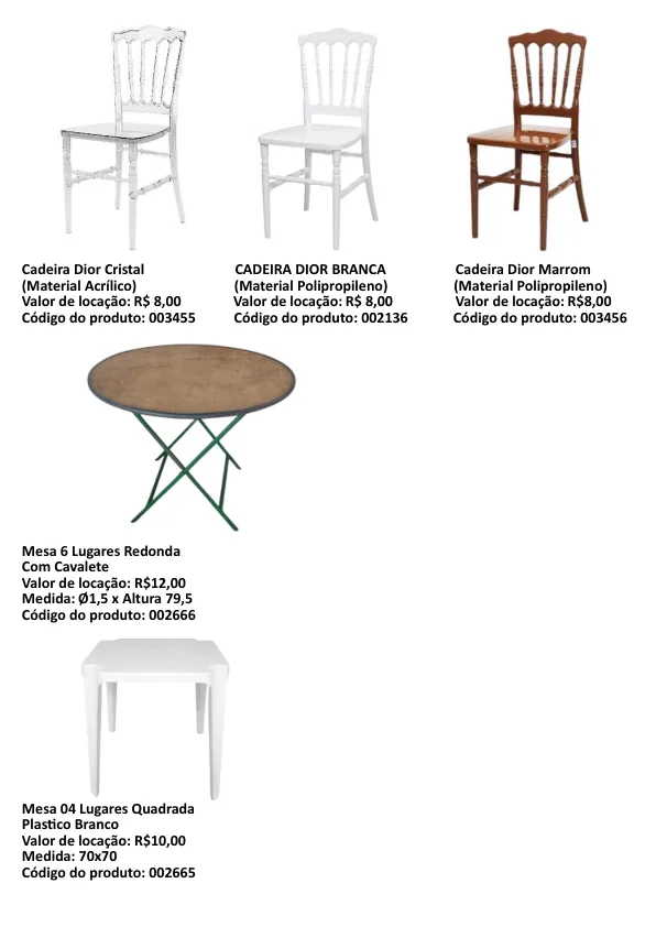 Prévia do catálogo de mobiliário e decoração