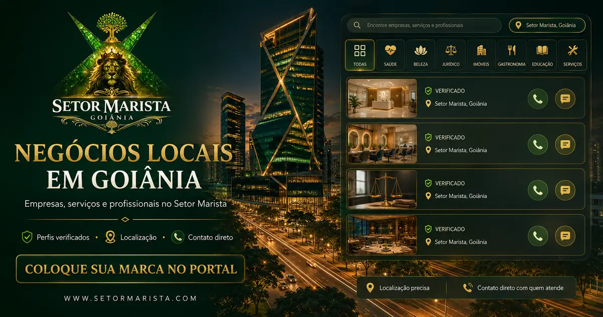 Diretório de negócios locais, empresas e profissionais no Setor Marista