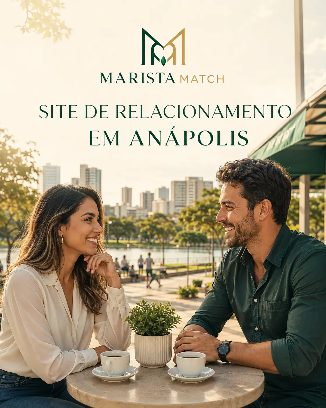 Adultos felizes conversando em parque urbano de Anápolis