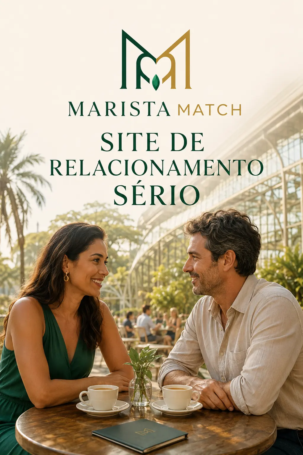 Casal adulto conversando com atenção em site de relacionamento sério